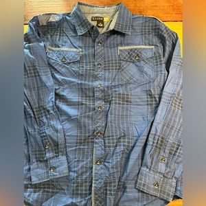 Men’s 2XL i-Link Long Sleeve Plaid Button Down Shirt